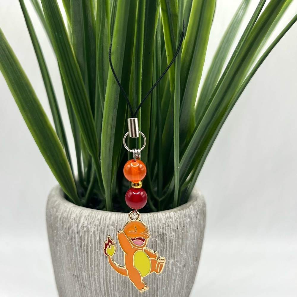 Charmander Beaded Phone Charm